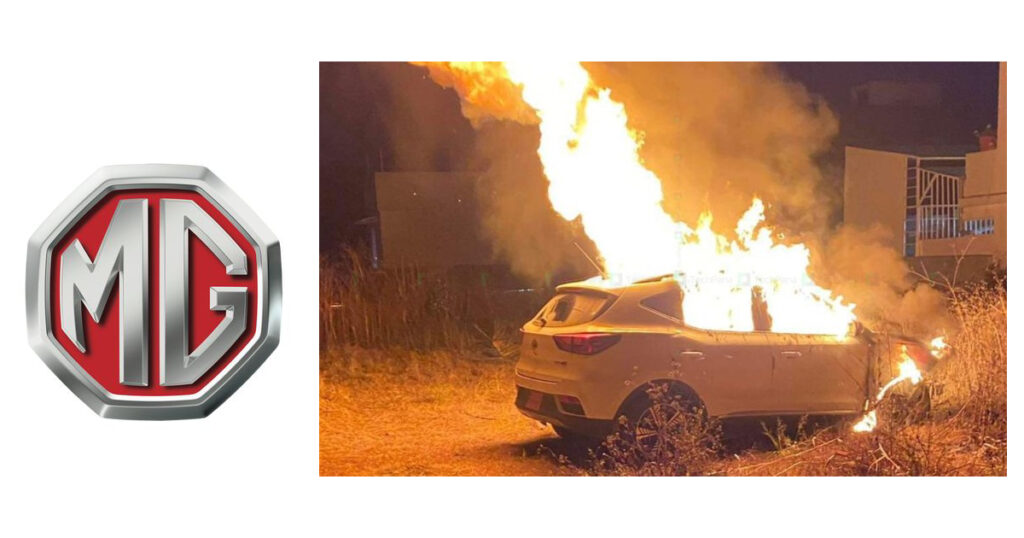 बुढानीलकण्ठमा चार्जिङमा राखिएको इभि गाडी आगलागी भएको घटनाले एमजी कम्पनी दबावमा