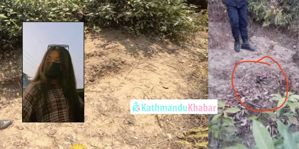 तारेभीरबाट बुढानीलकण्ठ पढ्न हिँडेकी सुष्माको एकमहिनापछि  बाँधेर गाडेको अबस्थामा लास भेटियो