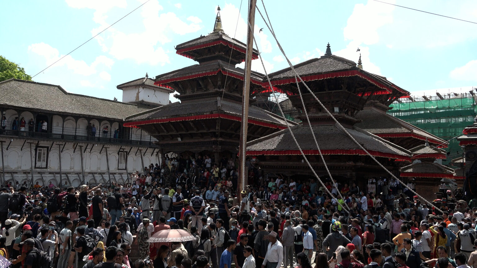 इन्द्रजात्राको लिङ्गो काठमाडौं आइपुग्यो  फाइल जात्रा