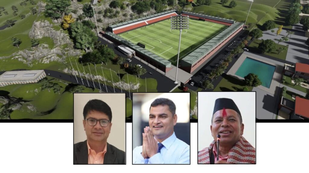बुढानीलकण्ठमा फुटबल रंगशाला बनाउने सपना साकार हुँदै, बन्ने भयो धनेश्वर खेल मैदान !