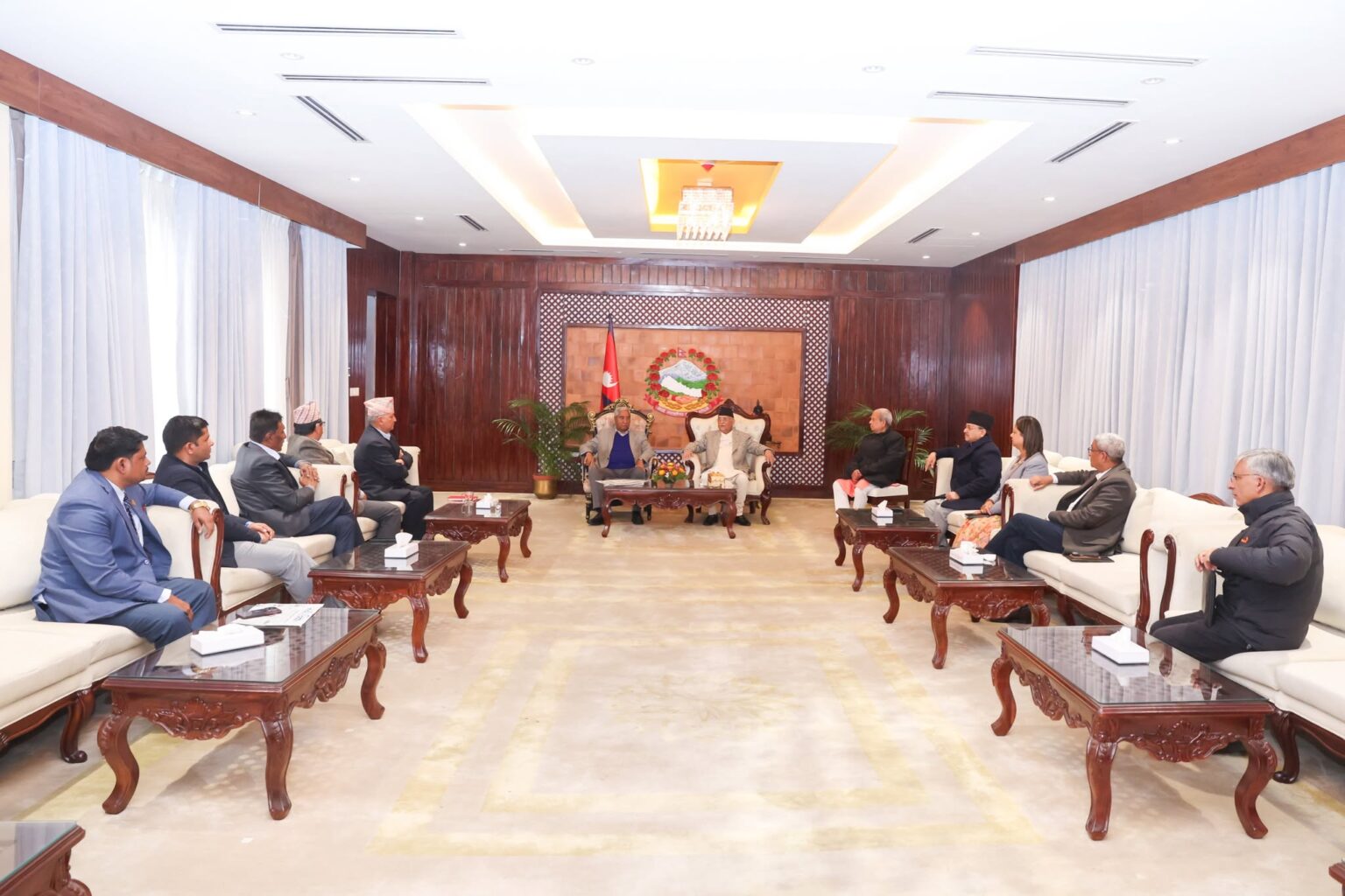 सत्तारुढ दलहरूको बैठक : यथाशीघ्र अध्यादेश अनुमोदन गर्ने सहमति