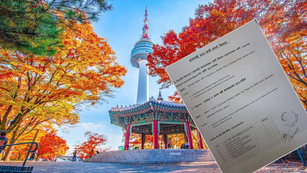 अब ब्याचलर्स र भाषा पढ्न कोरिया जान नपाइने